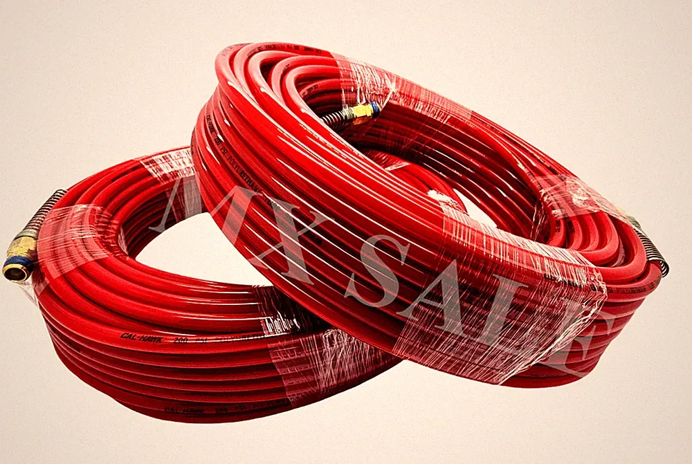 2PC 100ft x 1/4" NPT RED Air Compressor PU Hose Roofing Framing carpentry
