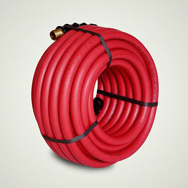50-ft. 1/2 in. Rubber Air Hose with 1/2 in. NPT Fittings for Hose Reel 96847-IND