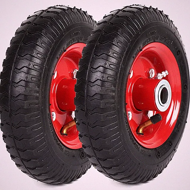 AR-PRO (2-Pack) 2.80/2.50-4" Tire and Wheel Set - 8 Inch Wheelbarrow Tire and...
