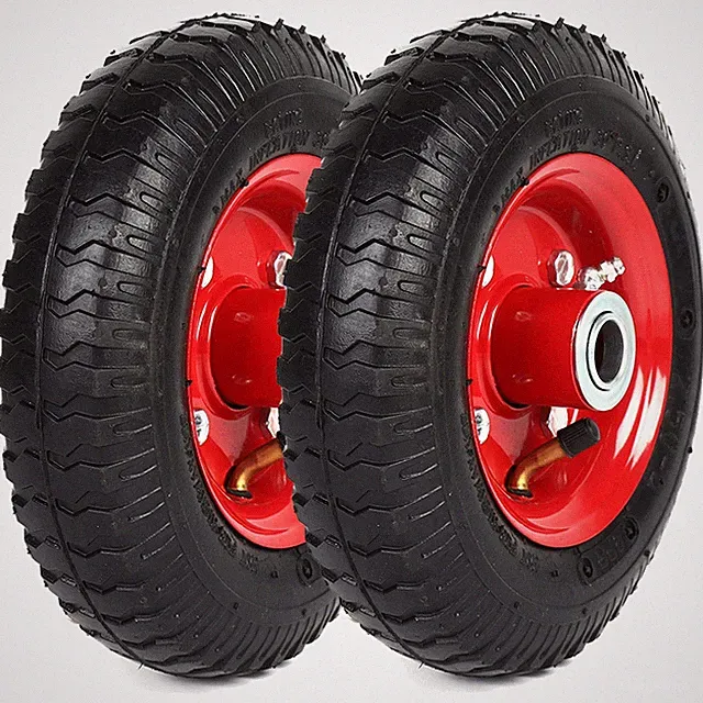 AR-PRO (2-Pack) 2.80/2.50-4 Tire and Wheel Set - 8 Inch Wheelbarrow Tire and Whe