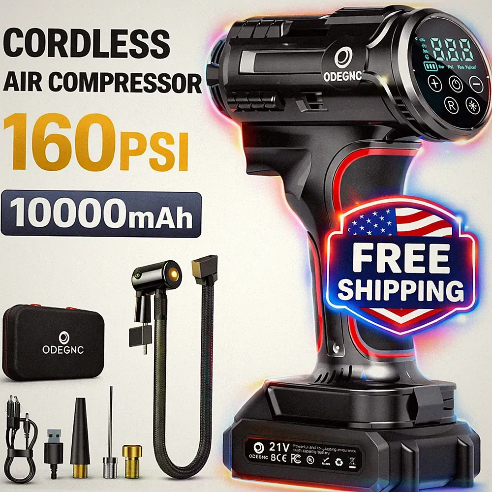 Car Air Tire Inflator Portable Compressor Digital Electric Auto 160PSI 21V