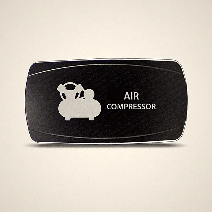 CH4x4 Rocker Switch Air Compressor Symbol 2 - Horizontal - Red LED