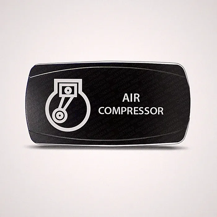 CH4x4 Rocker Switch Air Compressor Symbol - Horizontal - Red LED