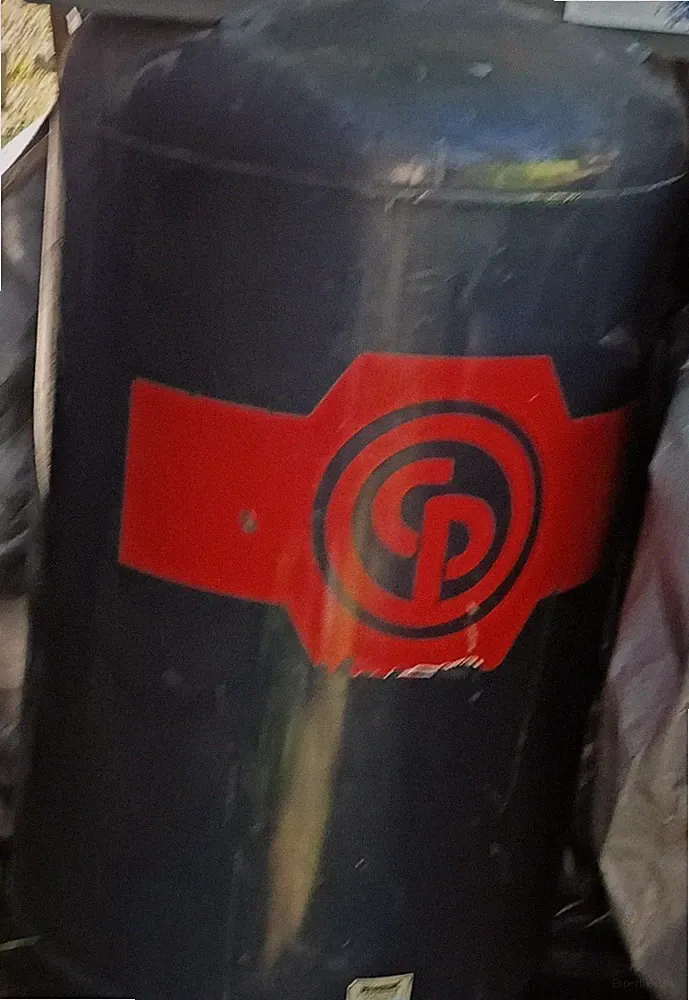 Chicago Pneumatic Vertical Air Compressor Tank Black with Red CP Logo