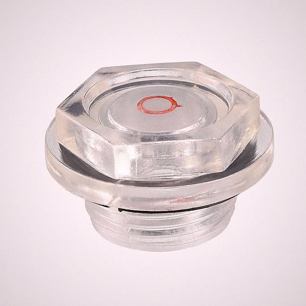 G3/4 Male Thread Air Compressor Fittings Clear Plastic Oil Sight Glass