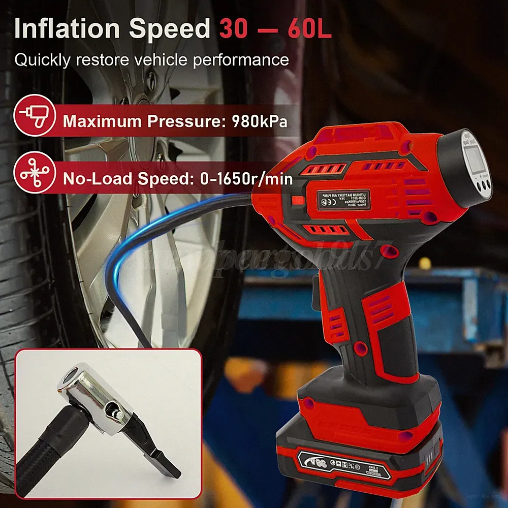 Portable Air Compressor, 20V Rechargeable Battery Powered 150PSI Handheld Pump