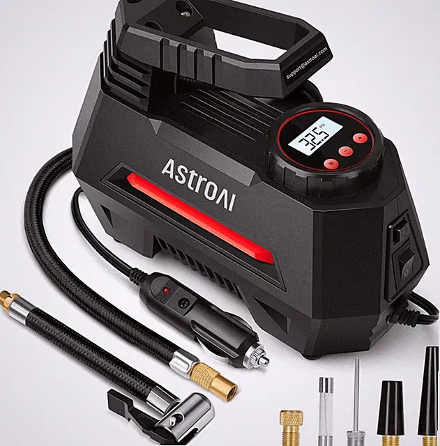 Portable Tire Inflator Air Compressor 12V DC with 9.8Ft Cord, Digital Gauge
