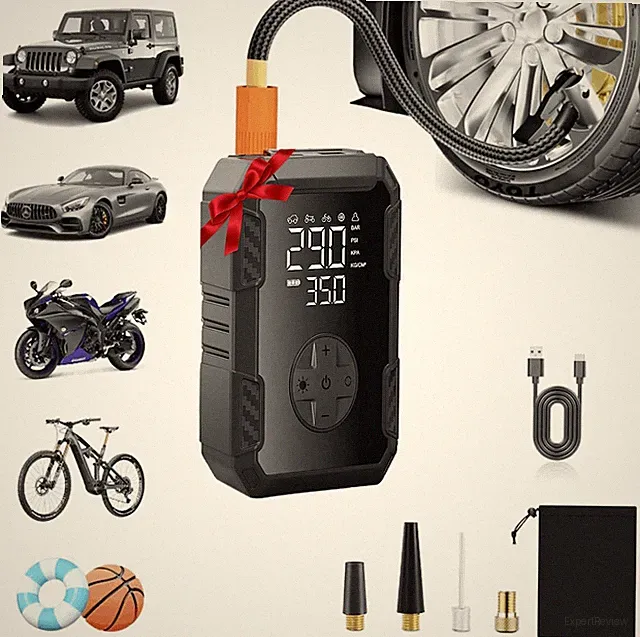 Tire Inflator Portable Air Compressor - Air Pump for Car Tires Cordless Recharge